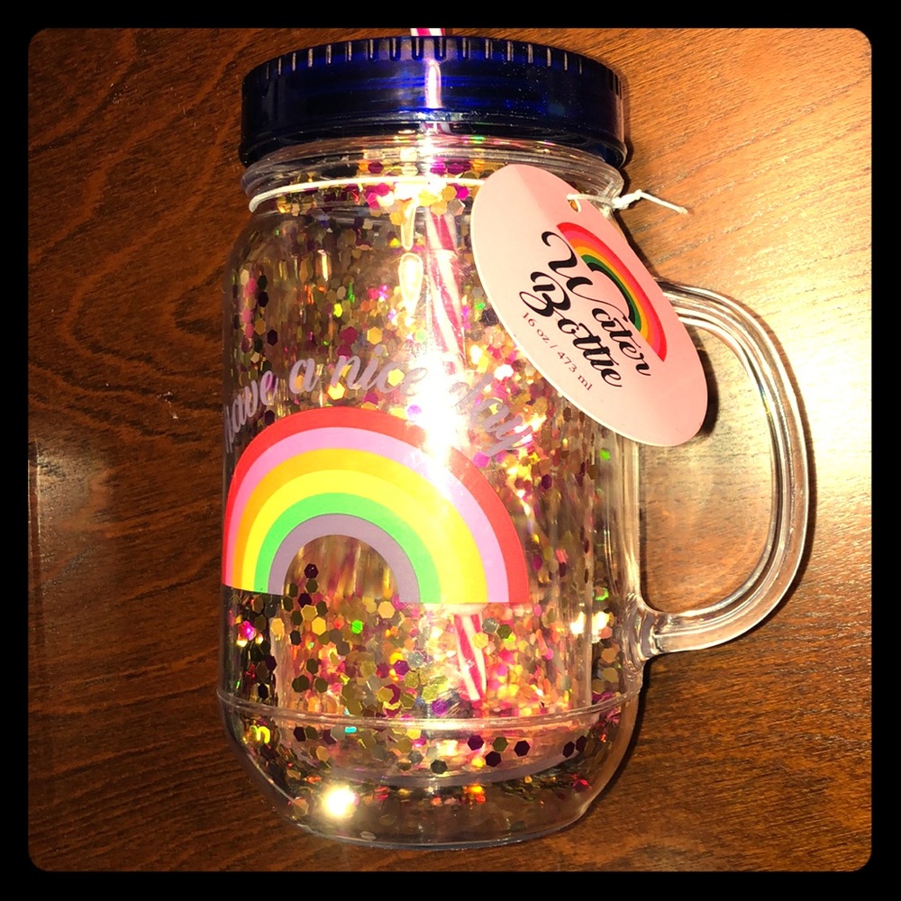 Water Bottle with Straw